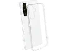 Charger l&#39;image dans la galerie, Une coque de téléphone transparente sur un téléphone blanc, sur fond noir.
