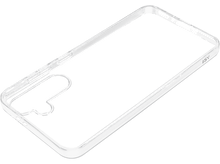 Charger l&#39;image dans la galerie, Coque de téléphone transparente, montrant la forme et les ouvertures pour un téléphone.
