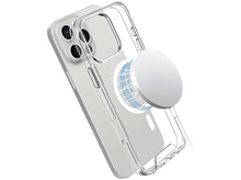 Charger l&#39;image dans la galerie, Coque de téléphone transparente avec chargeur MagSafe blanc.
