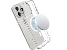 Charger l&#39;image dans la galerie, Coque de téléphone transparente avec chargeur MagSafe et iPhone.
