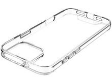 Charger l&#39;image dans la galerie, Coque de téléphone transparente sur fond blanc, légèrement inclinée.
