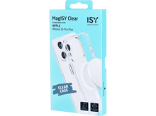 Charger l&#39;image dans la galerie, Une boîte bleu clair avec une coque transparente et une fixation circulaire blanche, avec du texte.
