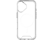Charger l&#39;image dans la galerie, Une coque de téléphone transparente, avec des découpes pour la caméra, les boutons et le port de charge.
