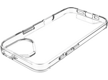 Charger l&#39;image dans la galerie, Un étui de téléphone transparent sur une surface blanche.
