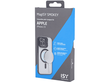 Charger l&#39;image dans la galerie, Boîtier MaglSY Smokey en boîte pour iPhone 15. L&#39;étui est visible. Le fond est blanc.
