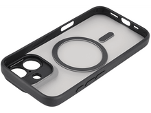 Charger l&#39;image dans la galerie, Coque transparente avec bords noirs sur fond blanc. Cercle blanc au milieu.
