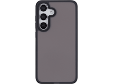 Charger l&#39;image dans la galerie, Un étui de téléphone avec un dos gris foncé et un cadre noir. Trois objectifs d&#39;appareil photo sont visibles.
