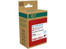 Charger l&#39;image dans la galerie, Une boîte de cartouches d&#39;encre ISY, en papier recyclé, avec un design vert et marron.
