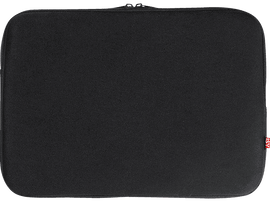 Housse pour ordinateur portable ISY noire, design simple.