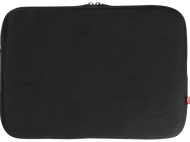Housse pour ordinateur portable ISY noire, design simple.
