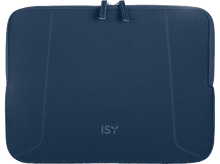 Charger l&#39;image dans la galerie, Housse d&#39;ordinateur portable bleue avec fermeture éclair et la marque &#39;ISY&#39; en lettres blanches.
