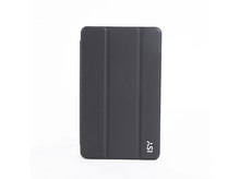 Charger l&#39;image dans la galerie, Une housse de tablette noire fermée avec le logo &#39;ISY&#39;. La housse est sur un fond blanc.
