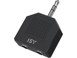 Répartiteur pour casque. Noir. Une prise jack et deux prises casque.