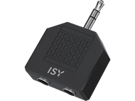 Répartiteur pour casque. Noir. Une prise jack et deux prises casque.