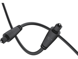 Câble audio ISY noir. Deux connecteurs à chaque extrémité d