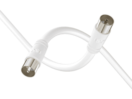 Câble ISY blanc avec deux connecteurs, avec logo 