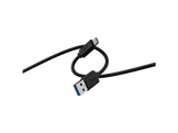 ISY IUC-1033 USB-C - USB-A Câble 0.75 m Noir
