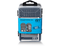 Charger l&#39;image dans la galerie, Un ensemble de boîtes à outils avec des embouts de tournevis, étiqueté &#39;Schraubendreher Set&#39; et &#39;117 PIÈCES&#39;.
