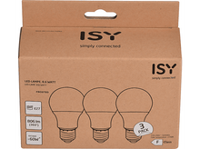 Charger l&#39;image dans la galerie, ISY Pack de 3 ampoules LED blanc chaud E27 8.6 W (ISYLED-E27-8.6W3PACK)
