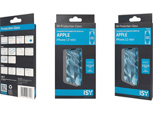 Charger l'image dans la galerie, Trois protecteurs d'écran iPhone 12 mini dans des boîtes. Affiche le verre de protection avec un design compatible.
