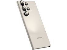 Charger l&#39;image dans la galerie, Dos d&#39;un téléphone crème avec plusieurs lentilles de caméra. Le logo Samsung est visible.
