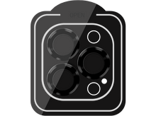 Charger l'image dans la galerie, Un protecteur d'objectif d'appareil photo noir avec trois cercles d'objectif. Le mot 'OPEN' est au-dessus.
