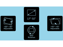 Charger l&#39;image dans la galerie, Icônes de rotation d&#39;écran, taille et rotation à 360 degrés sur fond bleu clair.
