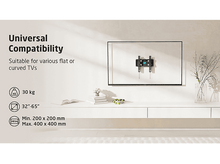 Charger l&#39;image dans la galerie, Un téléviseur monté sur le mur, montrant une compatibilité universelle.
