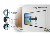 ISY Support mural pour TV 32'' à 80'' VESA max. 600 x 400 mm (ITV 1200)