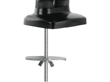 Charger l&#39;image dans la galerie, Support moniteur noir avec vis et papillon, prêt pour l&#39;assemblage.
