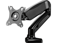 Support de bras de moniteur noir, réglable, avec plaque de montage.