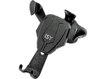Charger l'image dans la galerie, Support de téléphone de voiture noir avec le logo ISY.
