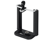 Charger l&#39;image dans la galerie, Un support de téléphone noir avec un dessus à ressort, sur fond blanc.
