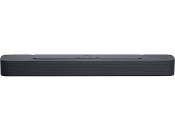 Barre de son gris foncé. Boutons et le logo sur le dessus.