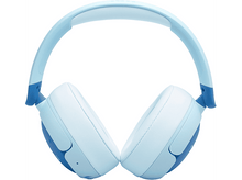 Charger l&#39;image dans la galerie, Paire d&#39;écouteurs bleu clair avec des accents bleus. Les écouteurs sont orientés vers l&#39;extérieur.
