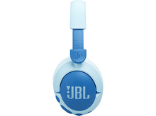Charger l&#39;image dans la galerie, Casque JBL bleu, vue de face. Les oreillettes sont bleues avec le logo JBL.
