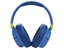 Charger l&#39;image dans la galerie, Casque bleu et vert, vue de face, sur une surface blanche.
