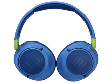 Charger l&#39;image dans la galerie, Casque bleu avec des touches de vert. Le casque est de type circum-auriculaire.
