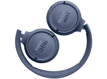 Charger l&#39;image dans la galerie, Casque JBL bleu plié sur fond blanc.
