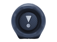 Charger l&#39;image dans la galerie, Haut-parleur JBL bleu et blanc avec un point d&#39;exclamation blanc.

