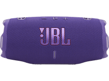 Charger l&#39;image dans la galerie, Enceinte JBL violette. Le logo JBL est rouge. Elle a une forme cylindrique.
