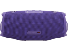 Charger l&#39;image dans la galerie, Enceinte sans fil violette avec boutons, sur fond noir.
