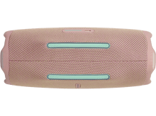 Charger l&#39;image dans la galerie, Haut-parleur JBL Charge rose vu de dessus, avec les ports en turquoise.
