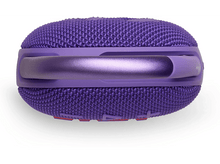 Charger l&#39;image dans la galerie, Haut-parleur portable violet avec une poignée sur fond blanc.
