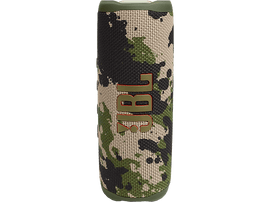 Enceinte JBL à motif camouflage avec le logo JBL.