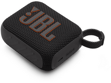 Charger l&#39;image dans la galerie, Un haut-parleur JBL noir et orange.
