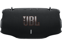 Charger l&#39;image dans la galerie, Haut-parleur JBL noir avec logo JBL orange. Il a une forme rectangulaire et est sur un fond noir.
