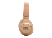 Charger l&#39;image dans la galerie, Casque rose avec le logo JBL. L&#39;arceau est beige et les écouteurs sont rose doré.
