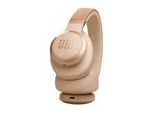 Charger l&#39;image dans la galerie, Casque JBL beige. L&#39;arceau et les écouteurs sont de la même couleur, le logo de la marque est visible.
