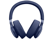 Charger l&#39;image dans la galerie, Un casque bleu avec un bandeau et des oreillettes incurvés, isolé sur fond blanc.
